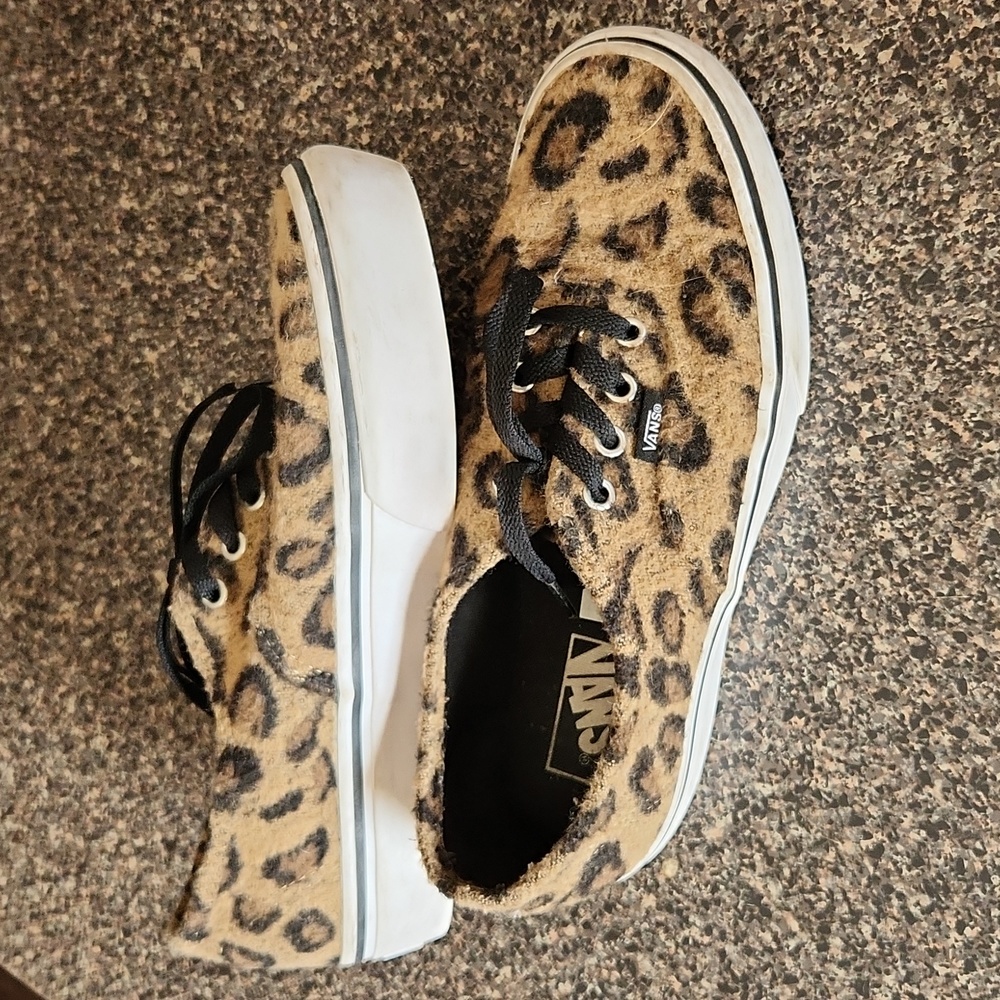 Vans Leopard Print Shoes Size 9